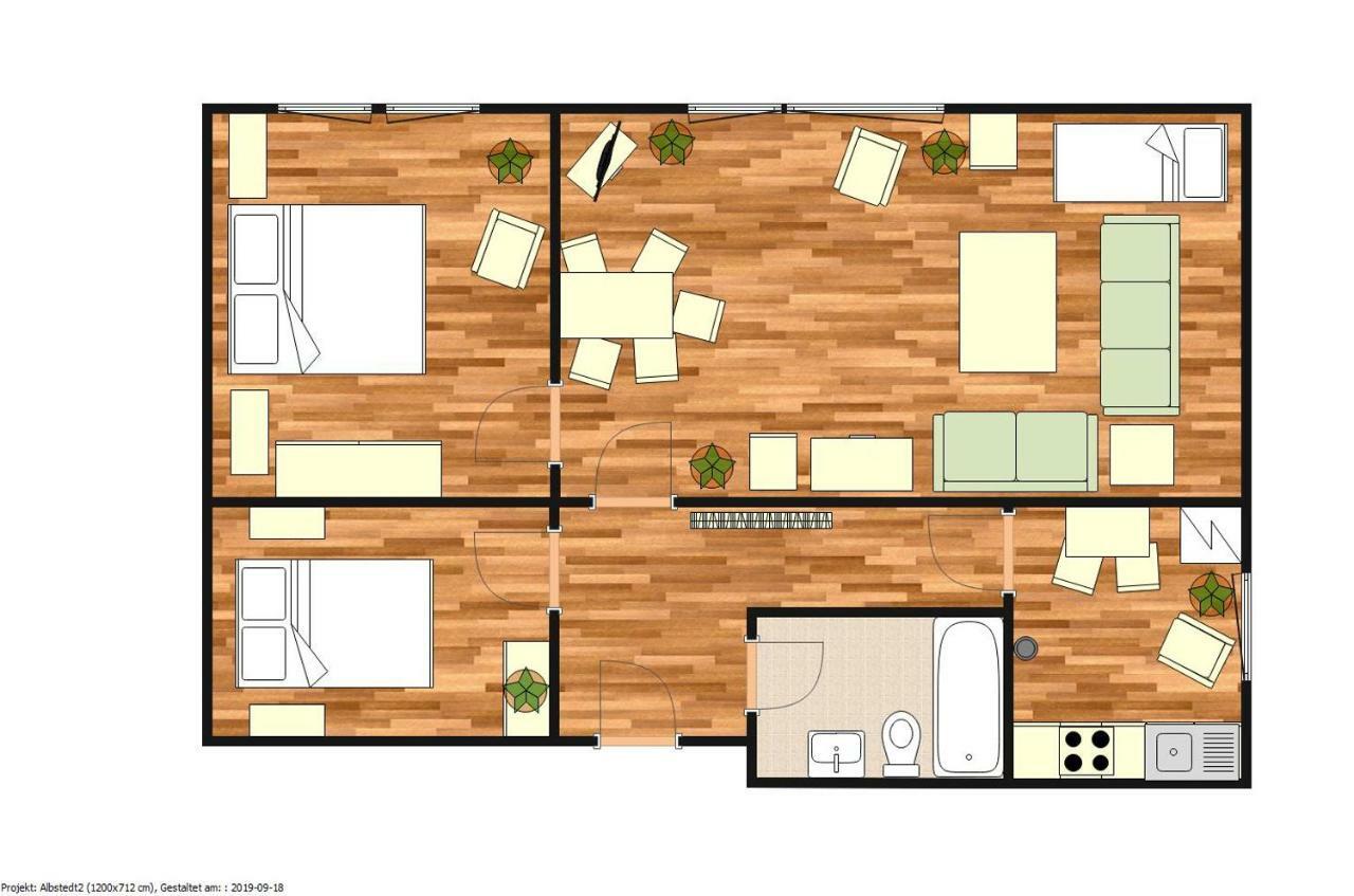 Kuenstler Ferienwohnung 3 Zimmer Kueche Bad Zentrale Lage Wulsbuttel ภายนอก รูปภาพ